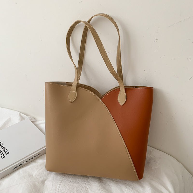 Große Taschen für Damen, Herbstflut, neue Handtaschen im westlichen Stil, wilde Mode, große Kapazität, Umhängetasche, Tragetasche für Damen