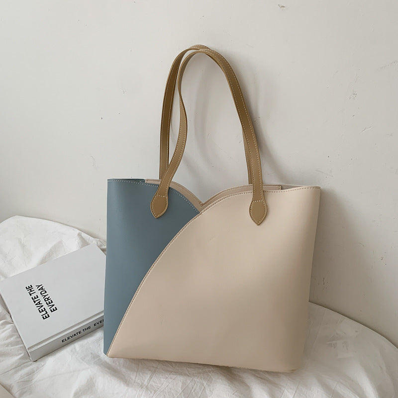 Große Taschen für Damen, Herbstflut, neue Handtaschen im westlichen Stil, wilde Mode, große Kapazität, Umhängetasche, Tragetasche für Damen