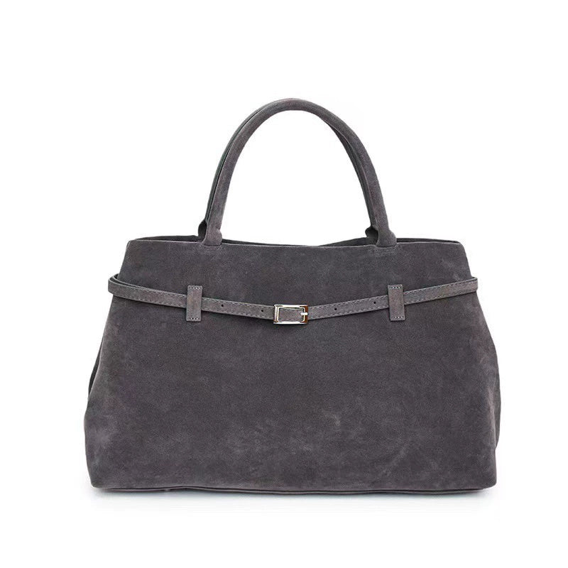 2025 heißer Verkauf Dekorative Design Solide Wildleder Handtasche Große Kapazität Für Frauen Tragbare Schulter Tasche