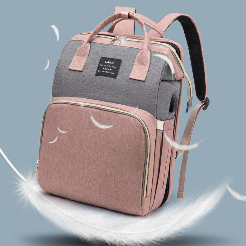 Neu Mama Baby Krippe Rucksack Große Kapazität Heraus Milch Isolierte Tasche Damen