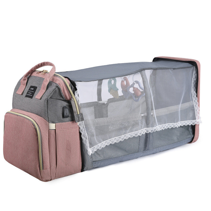 Neu Mama Baby Krippe Rucksack Große Kapazität Heraus Milch Isolierte Tasche Damen