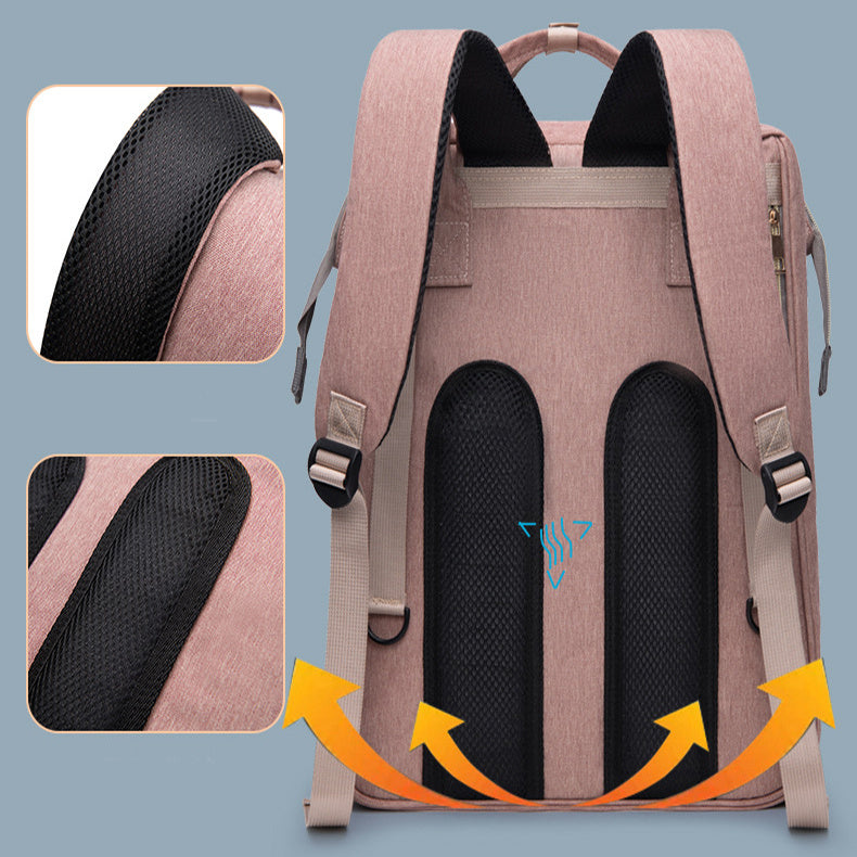 Neu Mama Baby Krippe Rucksack Große Kapazität Heraus Milch Isolierte Tasche Damen