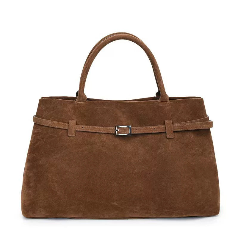 2025 heißer Verkauf Dekorative Design Solide Wildleder Handtasche Große Kapazität Für Frauen Tragbare Schulter Tasche