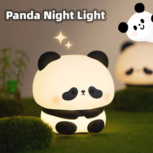 Panda Kopf Silikon Sieben Farben Nachtlicht Kreativ