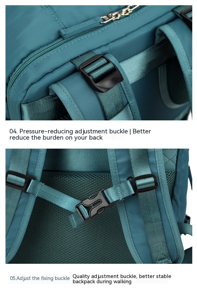 Große Kapazität Nylon Reise wasserdicht Outdoor Trocken Nass Trennung Rucksack leichte Multifunktionstasche