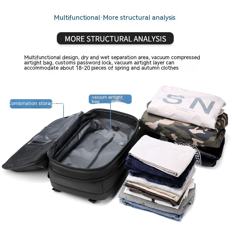 Reise rucksack Herren Business Multifunktions-Computer tasche Vakuum kompression Rucksack mit großer Kapazität