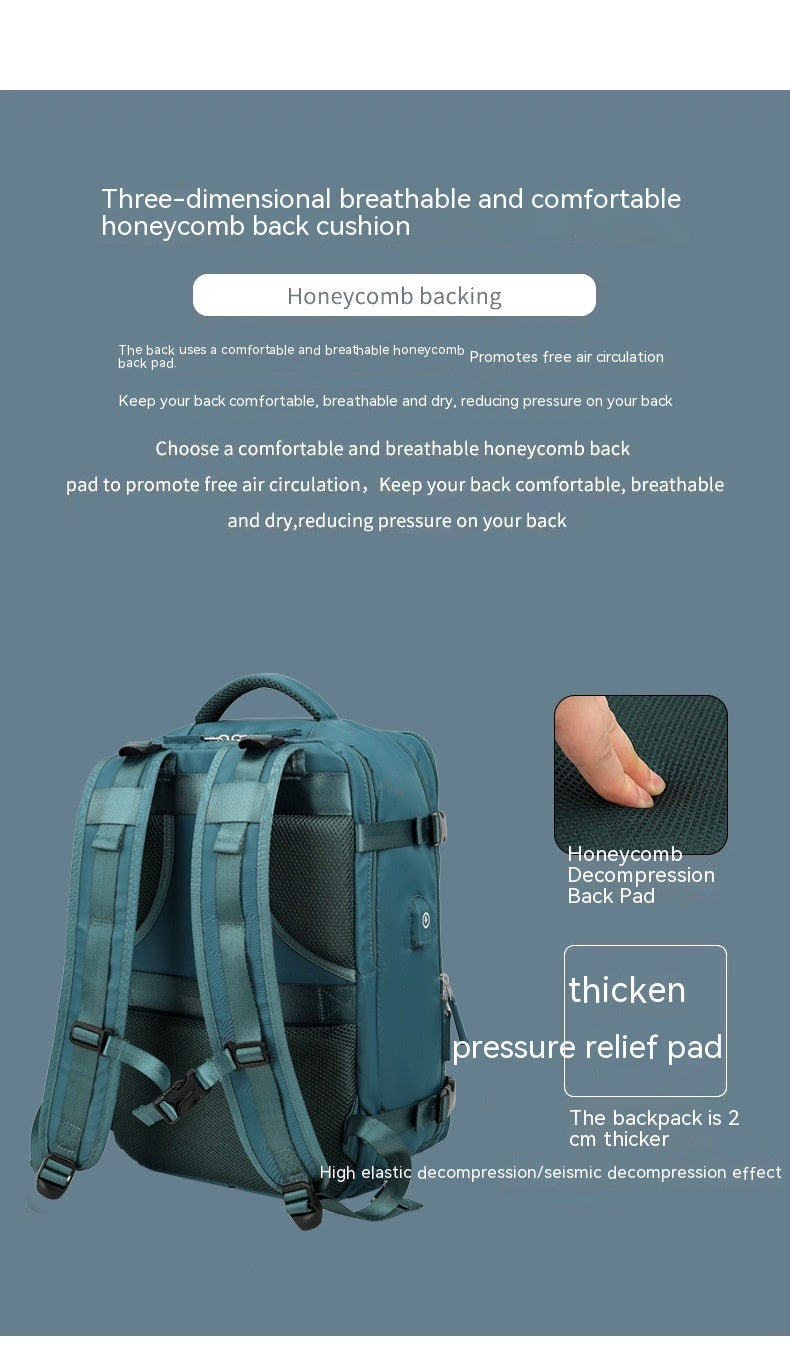 Große Kapazität Nylon Reise wasserdicht Outdoor Trocken Nass Trennung Rucksack leichte Multifunktionstasche