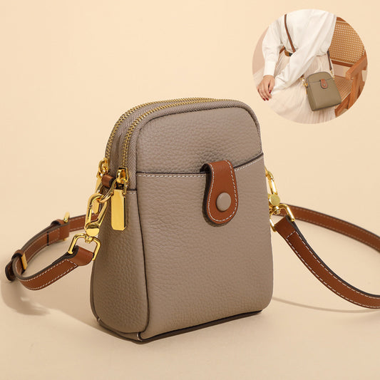 Lychee Muster Handy Tasche Kleine Hohe Qualität Leder Umhängetaschen Für Frauen